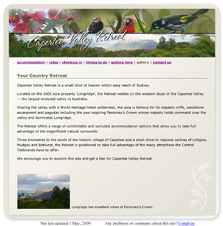 Capertee Valley Retreat Website